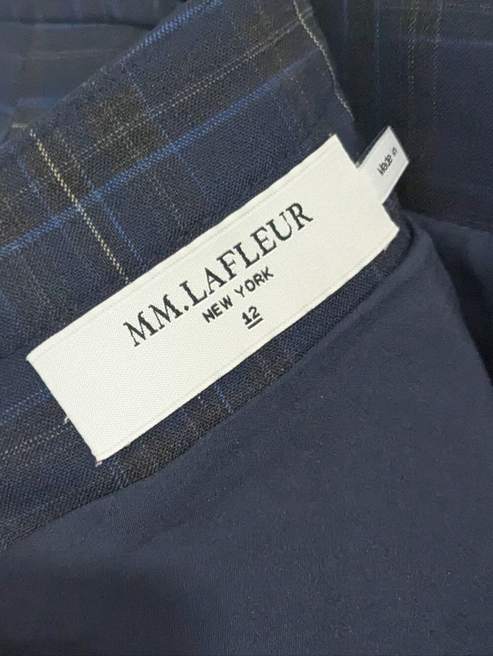 M.M. Lafleur The Cobble Hill Skirt Blue Plaid - Picture 5 of 6